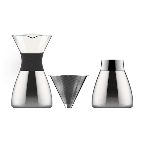 Кофеварка портативная Asobu Pour Over (1 литр), серебристая