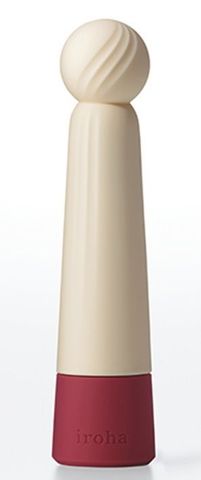 Бежевый вибратор с шаровидной мягкой головкой IROHA Rin Akane - 14,8 см. - Tenga IROHA Vibrators HMR-01