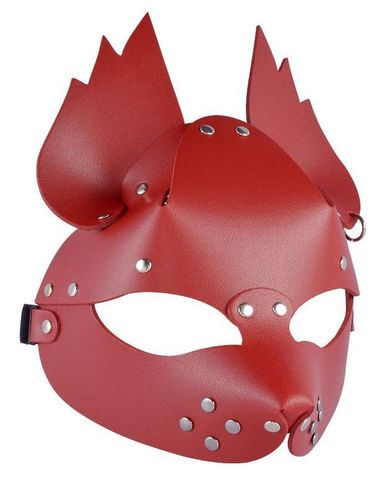 Красная кожаная маска 