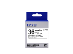 657006 Картридж EPSON с лентой LK7WBN (лента стандартная 36мм, Бел./Черн.)