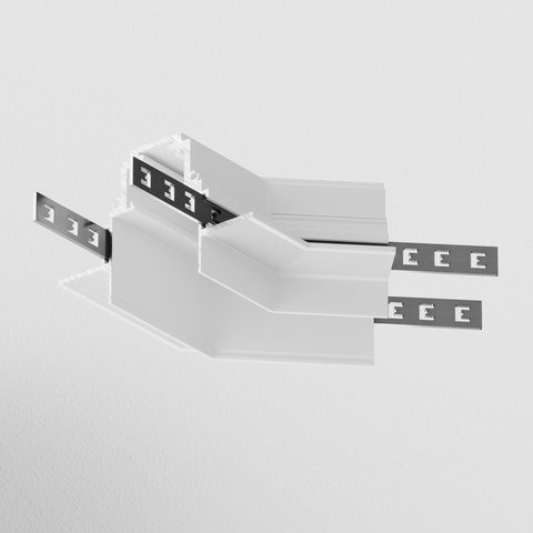 Угол для соединения 135° встраиваемого магнитного шинопровода Maytoni Gravity TRA010CLO-42W