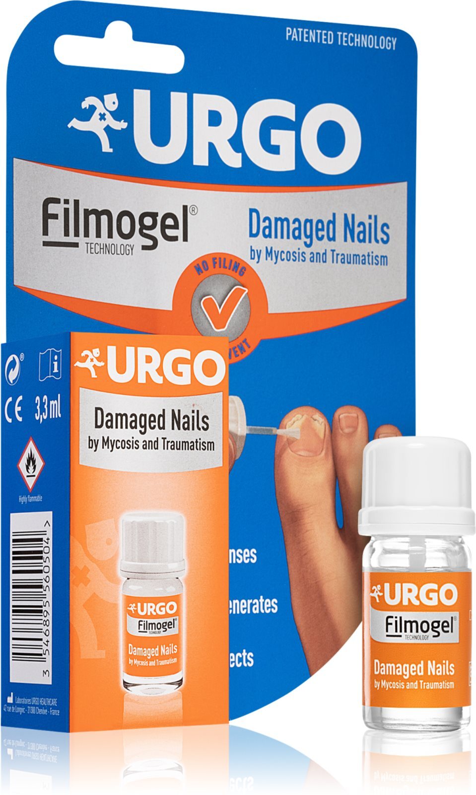 URGO гель для поврежденных ногтей Filmogel Damaged nails купить в Москве | Доставка по России.