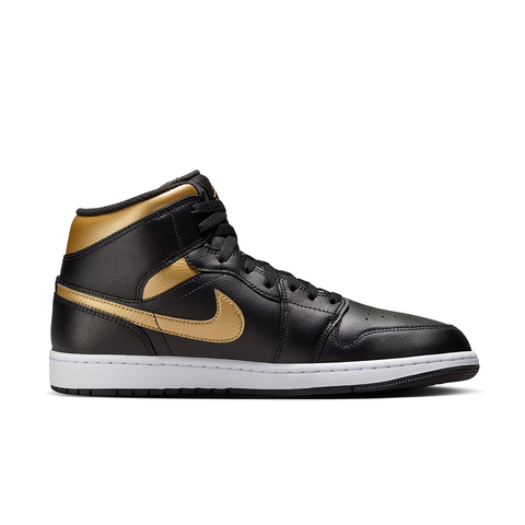 Кроссовки Jordan 1 Mid Black Metallic Gold