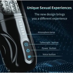 Автоматический мастурбатор с фрикцией и функцией вращения на подставке