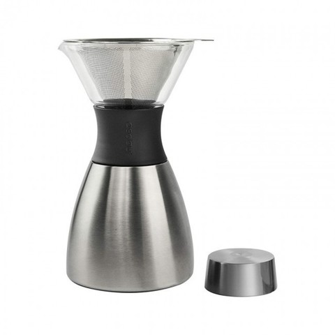 Кофеварка портативная Asobu Pour Over (1 литр), серебристая
