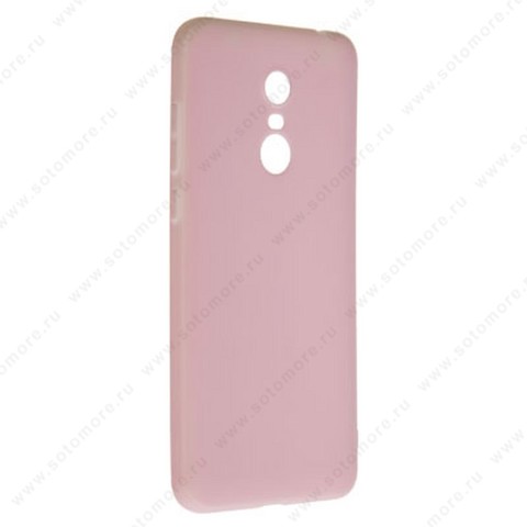 Накладка силиконовая Soft Touch ультра-тонкая для Xiaomi Redmi 5 Plus розовый