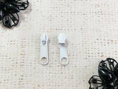 Бегунок спираль, галантерейный Т3, белый