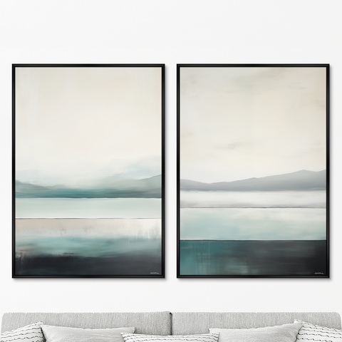 ArtNoMore - Набор из 2-х репродукций картин на холсте Landscape collection, Aquarium, 2024г.
