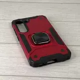 Противоударный чехол Strong Armour Case с кольцом для Samsung Galaxy S23 (Красный)