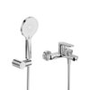 Cezares STYLUS-VD-01 STYLUS-VD-01 Смеситель для ванны и душа однорычажный в комплекте с ручным душем, шлангом и держателем, хром