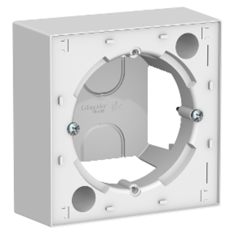 Коробка для наружного монтажа. Цвет Белый. Schneider Electric AtlasDesign. ATN000100