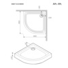 Am.Pm W83T-315-090W Like Solo Slide Поддон для душ. ограждения. 90x90. белый акрил