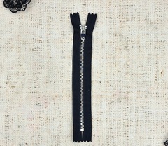 Молния джинсовая, Т4, L 12 см, чёрный/никель