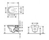 Hansgrohe HGSET002 комплект: GladeLake S Унитаз подвесной 540x360, сиденье с микролифтом, безободковый, белый