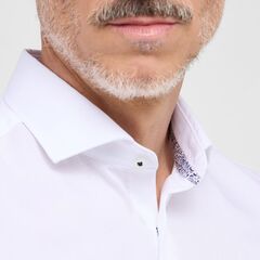 Сорочка мужская Eterna Slim Fit 4122-F94V-00 белая из фактурной ткани