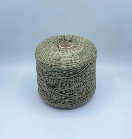 Бобинная пряжа (пр.Италия), art.Cotone, 350м/100 гр. 100%Хлопок, цвет-Полынь,меланж , арт.34840