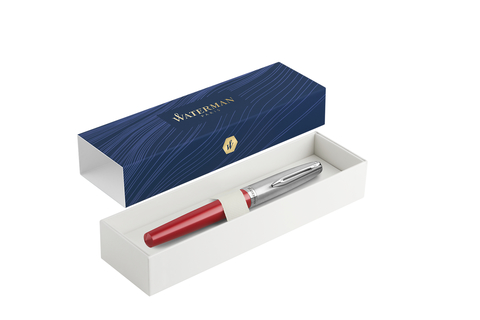 Перьевая ручка Embleme RED CT перо тонко (F) в подарочной коробке123