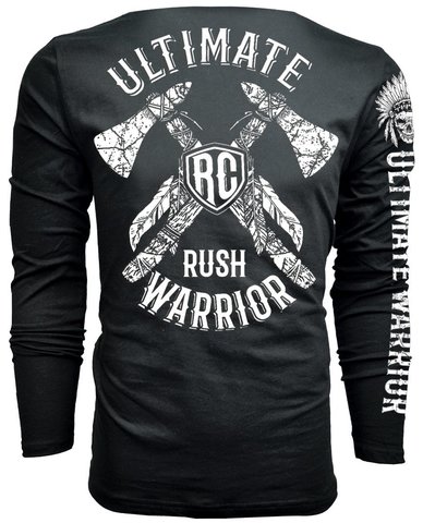 Rush Couture | Футболка лонгслив мужская TOMAHAWK CHIEF LONG SLEEVE Black RC258 спина