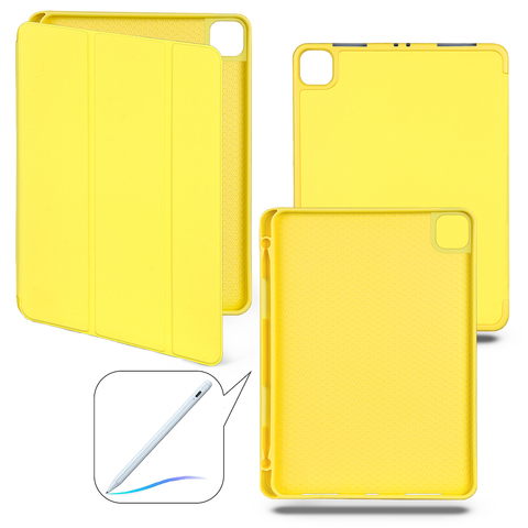 Чехол книжка-подставка Smart Case Pensil со слотом для стилуса для iPad Pro 6 (12.9") - 2022 (Желтый / Yellow)