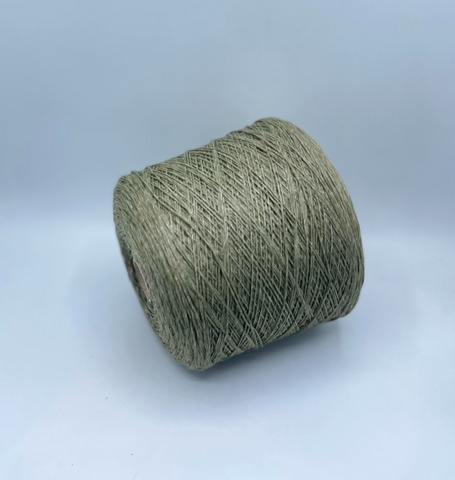Бобинная пряжа (пр.Италия), art.Cotone, 350м/100 гр. 100%Хлопок, цвет-Полынь,меланж , арт.34840