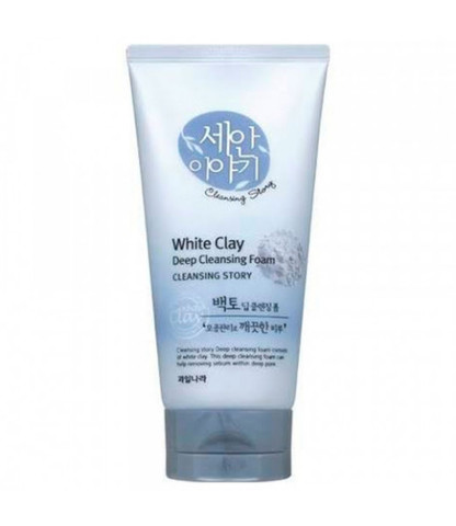 Welcos Cleansing Story Deep Cleansing Foam White Clay пенка для умывания с белой глиной