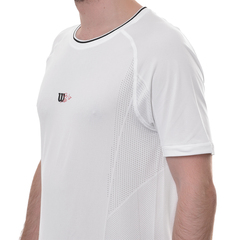 Теннисная футболка Wilson Players Seamless Crew 2.0 - bright white/black