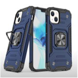 Противоударный чехол Strong Armour Case с кольцом для iPhone 15 Plus (Синий)
