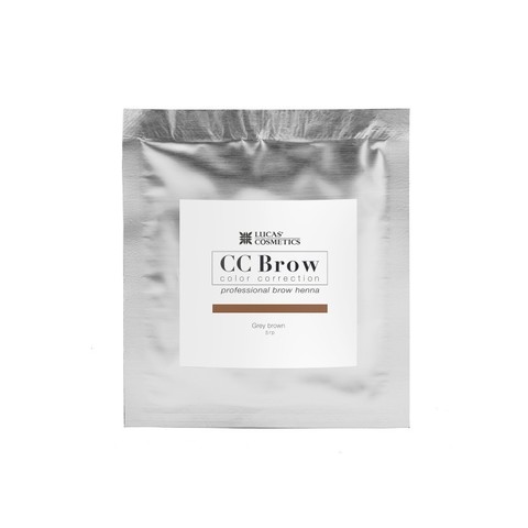 Хна для бровей в саше Серо-коричневый, CC Brow Grey brown, Lucas` Cosmetics, 5 гр