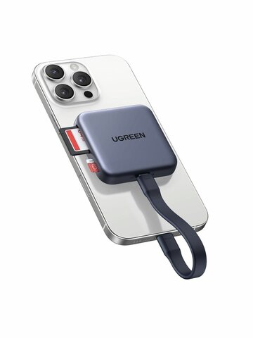 Картридер UGREEN CM898 (65095) Magnetic 3-in-1 USB-C&1×SD Card Slot&TF Card Slot Card Reader, серый космос
