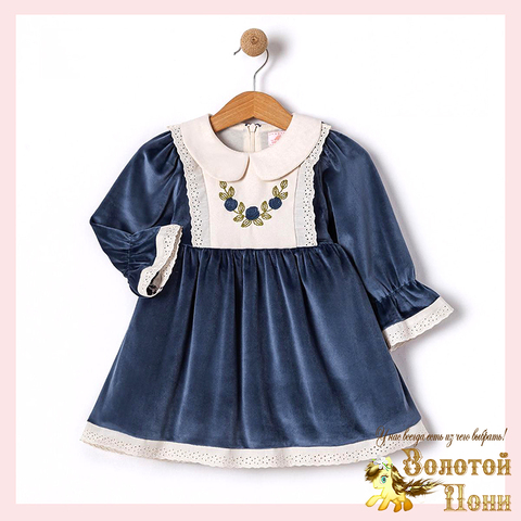 Платье велюр детское (74-92) 251108-A1343