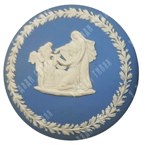 Шкатулка миниатюрная. Яшмовый бисквитный фарфор (джаспер). Wedgwood (Веджвуд). 1974