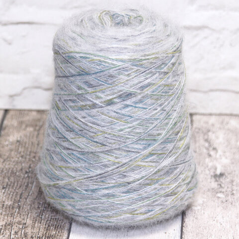 Смотка с бэби сури альпакой 260 серо-зеленый