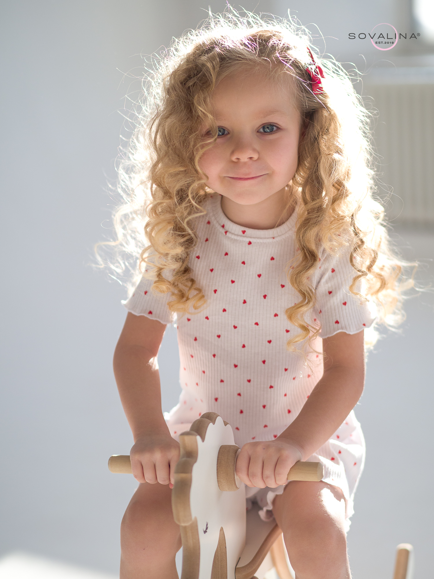 Пижама Элли мелкие красные сердечки