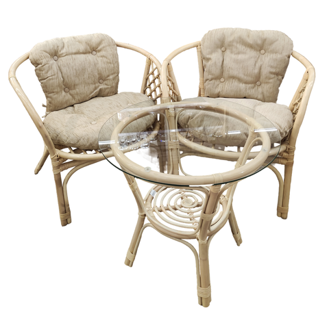 Комплект кофейный из натурального ротанга Багама - Натуральный