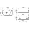 Ceramica Nova Element CN6066L Умывальник подвесной прямоугольный (чаша слева, отверстие под смеситель справа), 40.9x22.4, цвет: белый