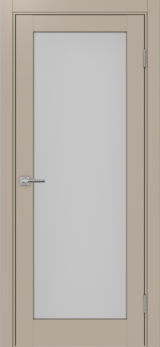 Дверь межкомнатная Оптима Порте Турин 501.2, цвет мокко, экошпон, стекло мателюкс