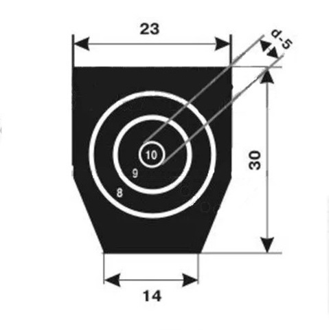 Мишень №5 А с кругами (230х300)
