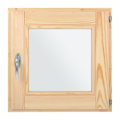 Форточка в парную (КЕДР), стеклопакет, 0,5*0,5м., с ручкой, затвором, петлями 