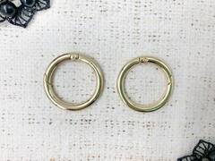 Кольцо-карабин для сумок, d 2,5 см, золото