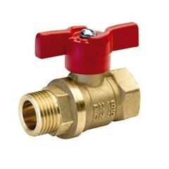 Кран латунный шаровой БАЗ.А31.1, 11Б27п1, DN 25, PN 40, муфта-штуцер, бабочка