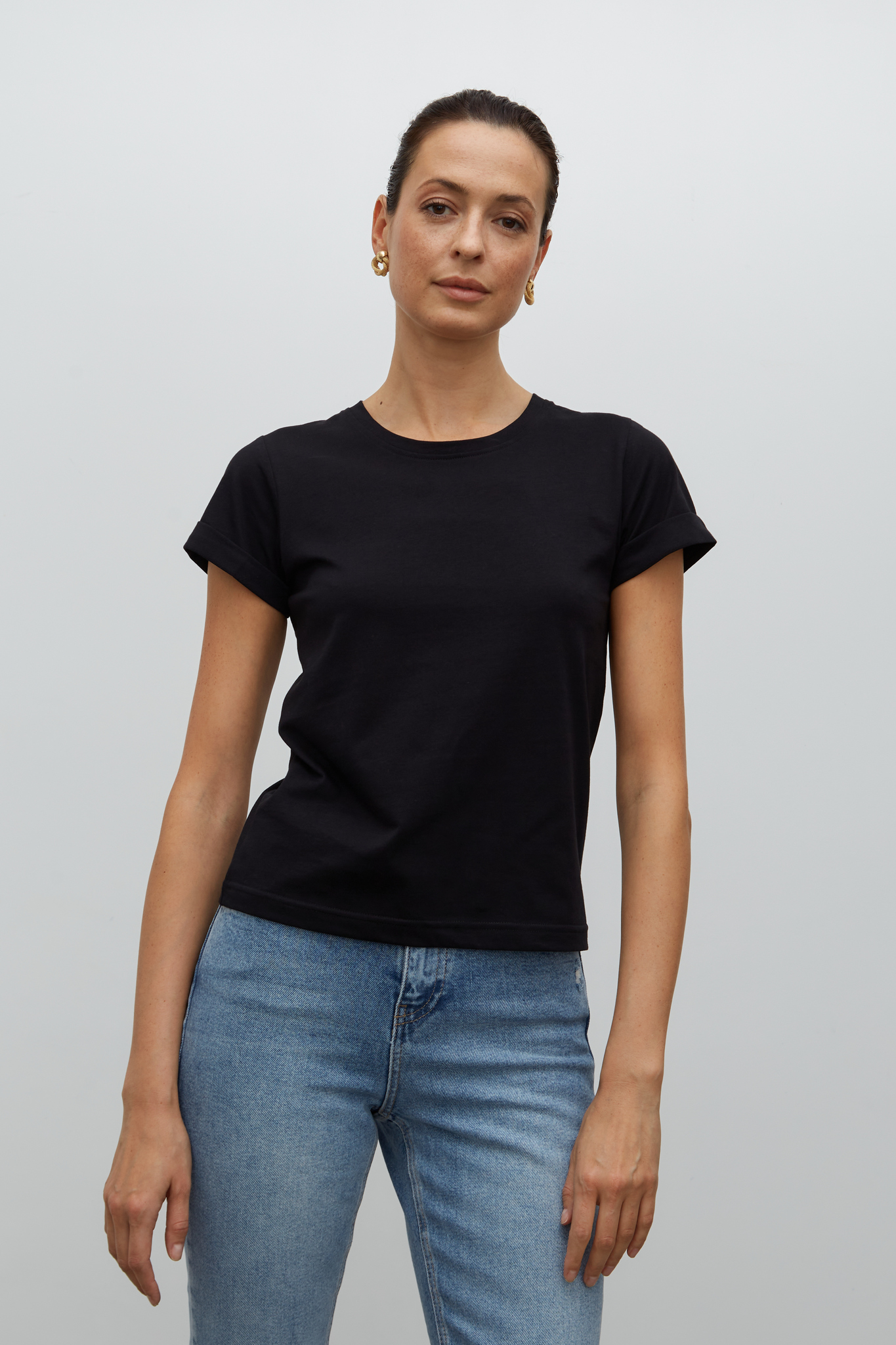 Футболка прямая черная – купить за 3 000 ₽ | CLASSY brand