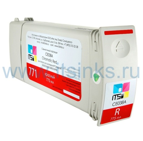 Картридж для HP 771 (CE038A) Red 775 мл