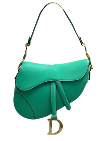 Сумка Dior Saddle с ремнем зеленый