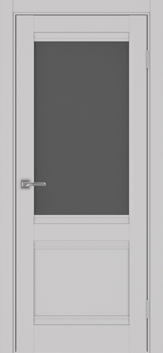 Дверь межкомнатная Оптима Порте Турин 502U.21, цвет пепельный, экошпон, стекло графит