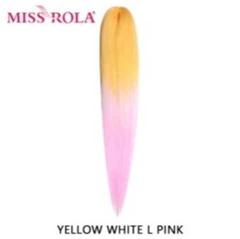 Канекалон M15 Easy Braid (искуственные волосы) 3 цветный Yellow/ white/ light_pink