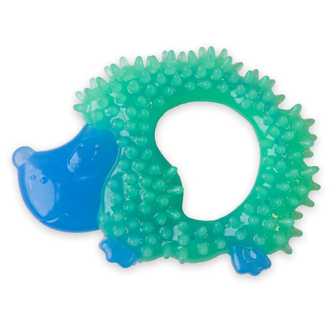 Игрушка для собак мини пород "Ёжик", зелено-голубая, 12 см