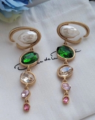 Серьги длинные OSCAR DE LA RENTA с подвесками