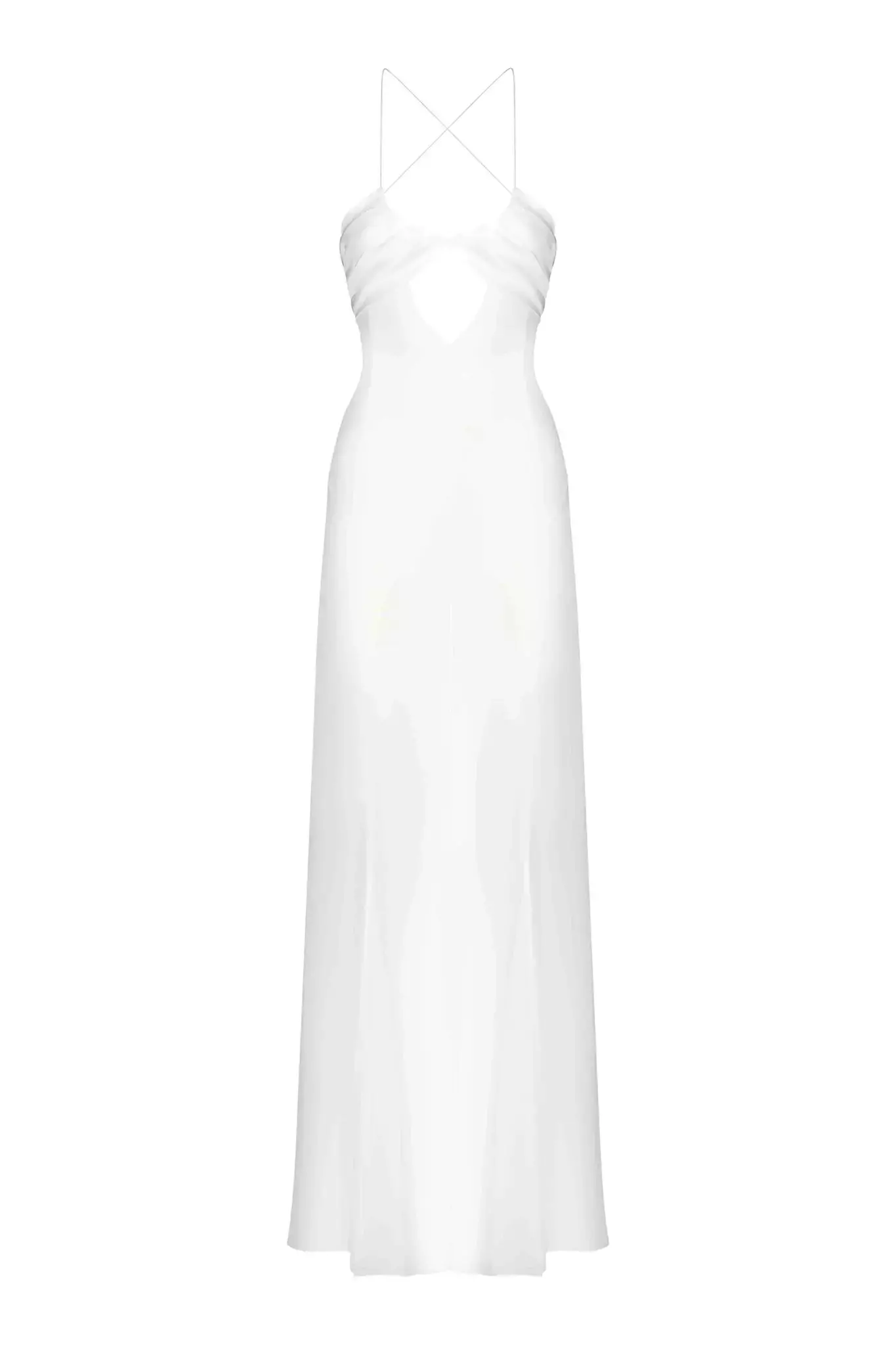 Платье шифоновое с атласным лифом