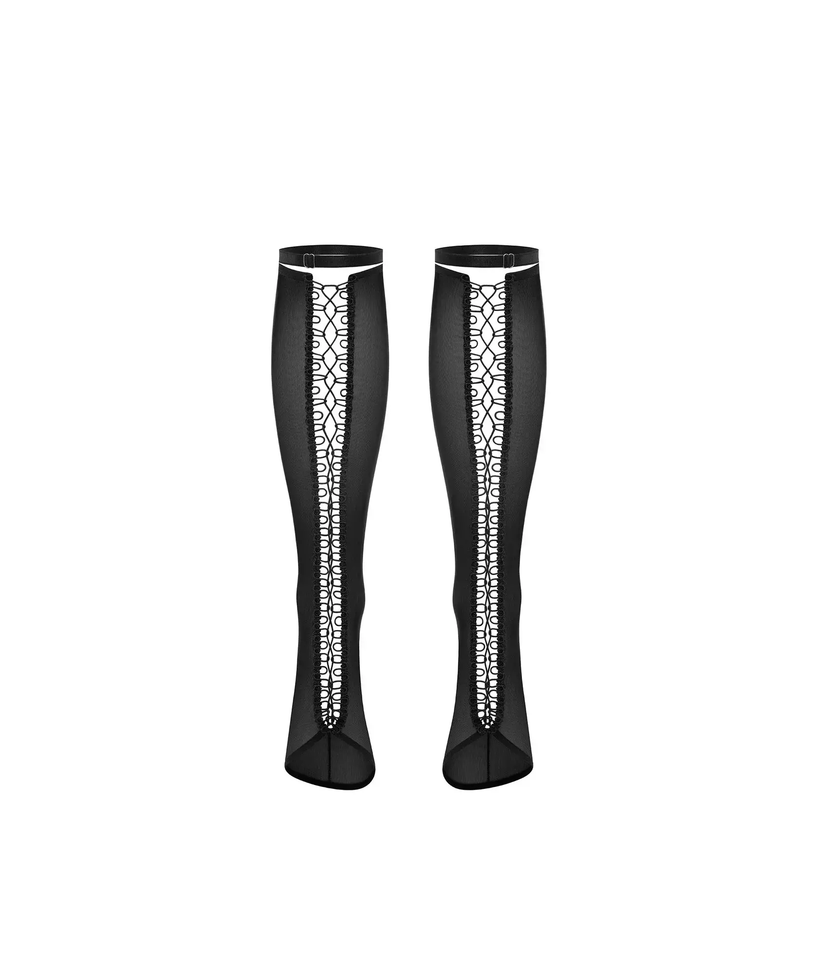 Гольфы с узором М, Черный