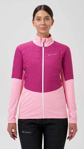 Премиальная куртка для лыж и зимнего бега Nordski Hybrid Pro 2.0 Candy Pink/Fuchsia W женская